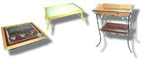 Plateaux de lit et dessertes